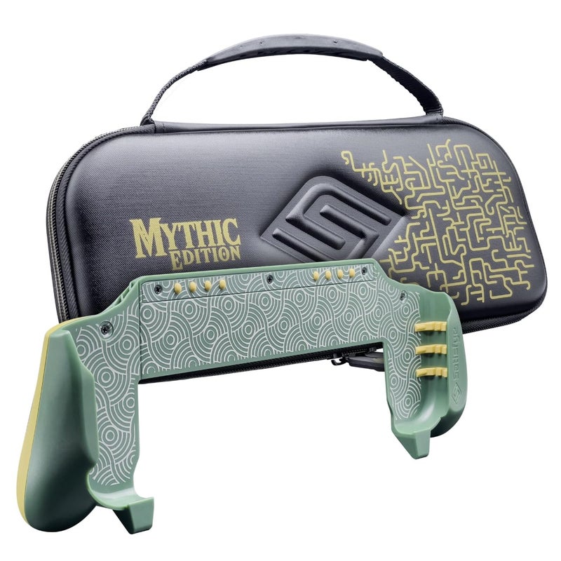 Satisfye Inc - ZenGrip Ronin Mythic Slim Bundle, Accessories Compatible with Nintendo Switch & OLED - The Bundle includes: Mythic Ronin ZenGrip and Mythic ZenCase Slim (GOLD/GREEN) - Image 5
